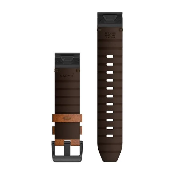 Garmin QuickFit 22 Watch Band Chestnut Leather - Pulksteņu siksniņas