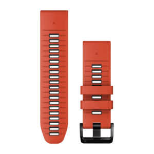 Garmin QuickFit 26 Watch Band Flame Red Graphite - Pulksteņu siksniņas