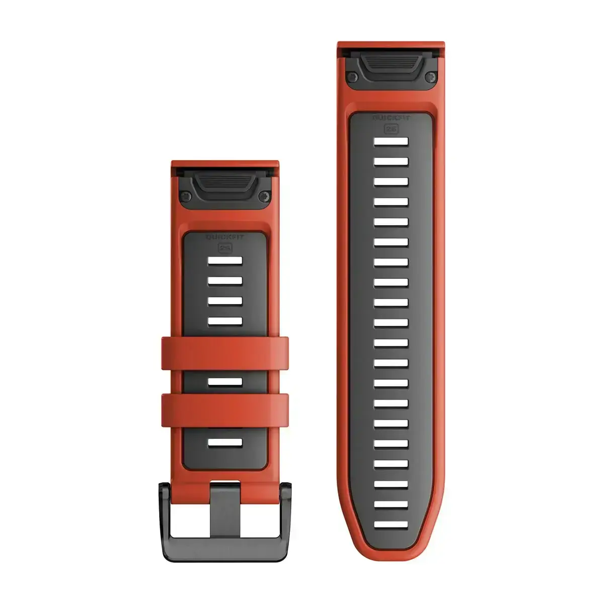 Garmin QuickFit 26 Watch Band Flame Red Graphite - Pulksteņu siksniņas