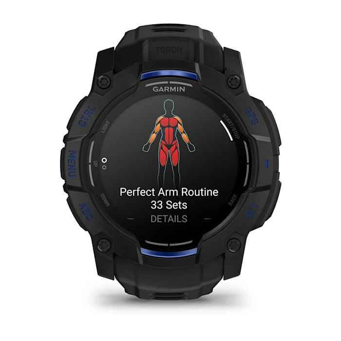 Garmin Instinct 3 Amoled Black Bolt Blue 50 mm - Multisportam