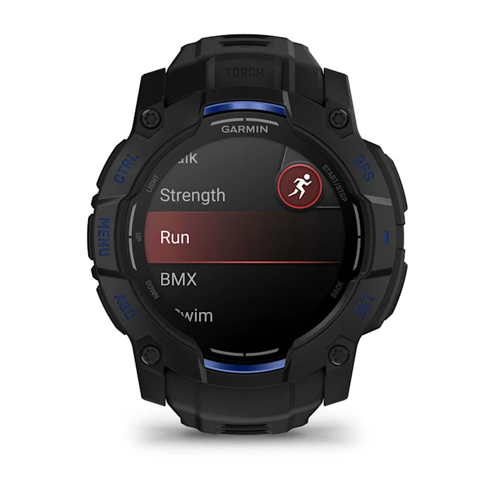 Garmin Instinct 3 Amoled Black Bolt Blue 50 mm - Multisportam